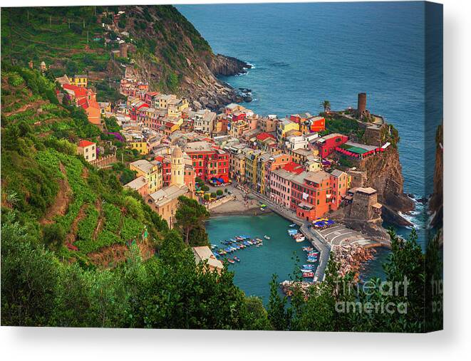 Afternoon Canvas Print featuring the photograph Above Vernazza by Inge Johnsson