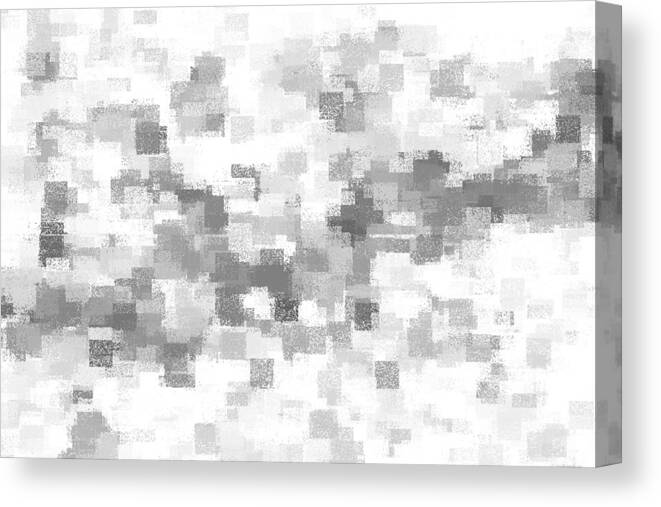 Abstract Canvas Print featuring the digital art Abstract Design 255 Gray by Lucie Dumas