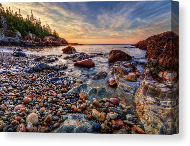 Acadia National Park Canvas Print featuring the photograph Acadia Maine a5436 by Greg Hartford
