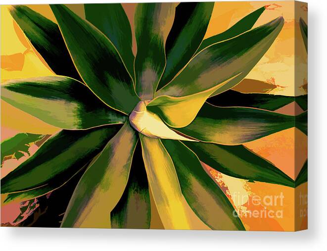 Abstract Canvas Print featuring the photograph Agave Abstract by Roslyn Wilkins