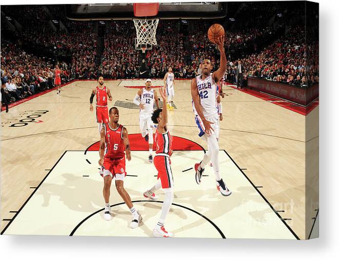 Nba Pro Basketball Canvas Print featuring the photograph Al Horford by Cameron Browne