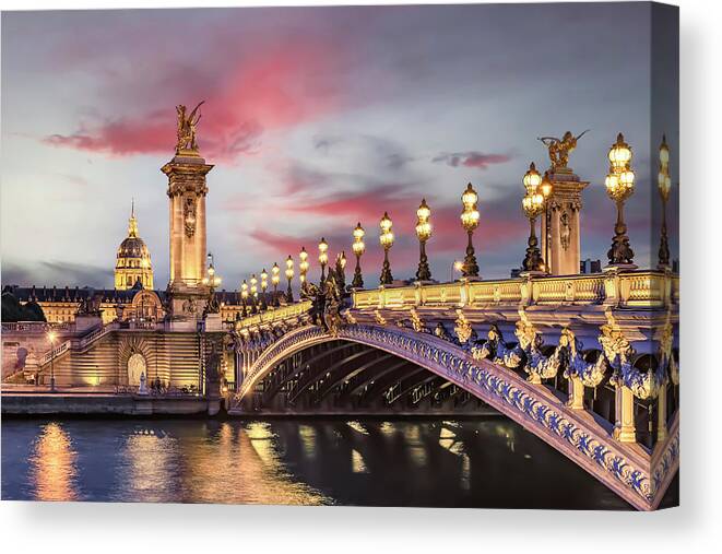 Travel Canvas Print featuring the photograph Alexandre Sunset by Manjik Pictures