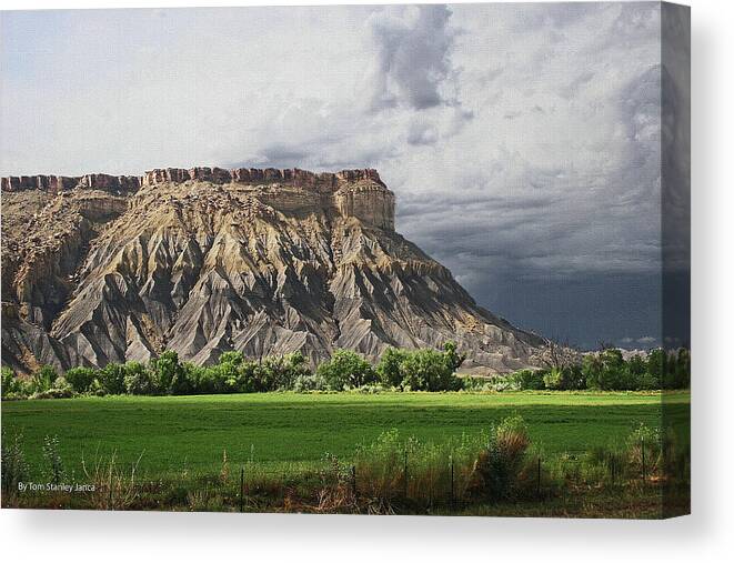 Along The Colorado River In Colorado Canvas Print featuring the digital art Along The Colorado River In Colorado by Tom Janca