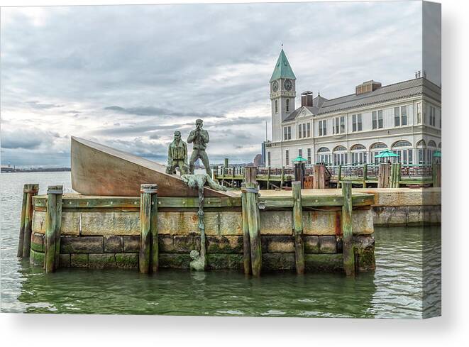 American Merchant Marine Memorial Canvas Print featuring the photograph American Merchant Marine Memorial by Cate Franklyn