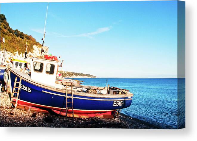 Boat Canvas Print featuring the photograph An English Boat by Joseph S Giacalone