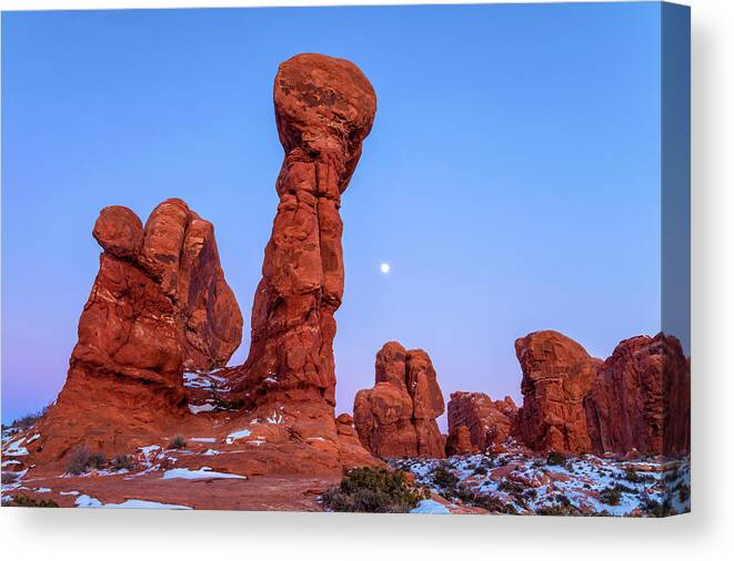Landscape Canvas Print featuring the photograph Ancient Monuments by Jonathan Nguyen