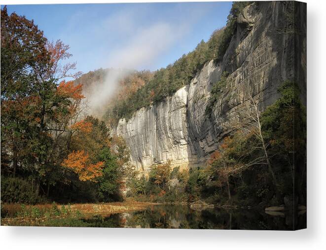 Buffalo River Canvas Print featuring the photograph And the Fog Lifts by James Barber