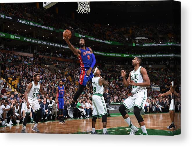 Nba Pro Basketball Canvas Print featuring the photograph Andre Drummond by Brian Babineau