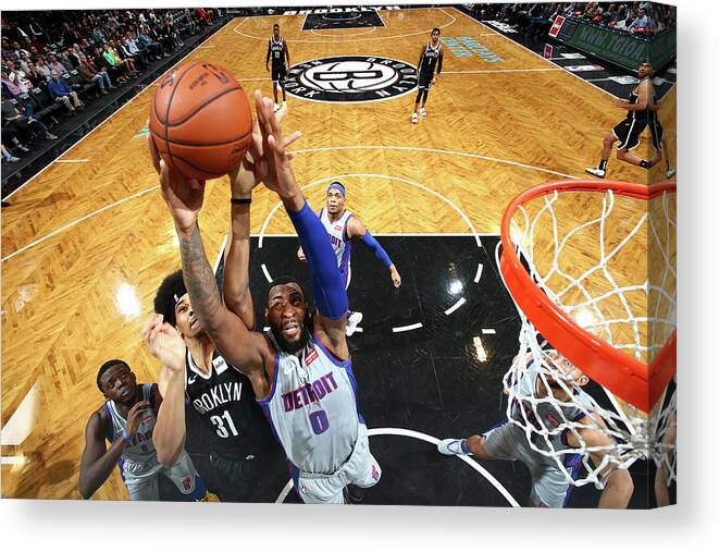 Andre Drummond Canvas Print featuring the photograph Andre Drummond by Nathaniel S. Butler