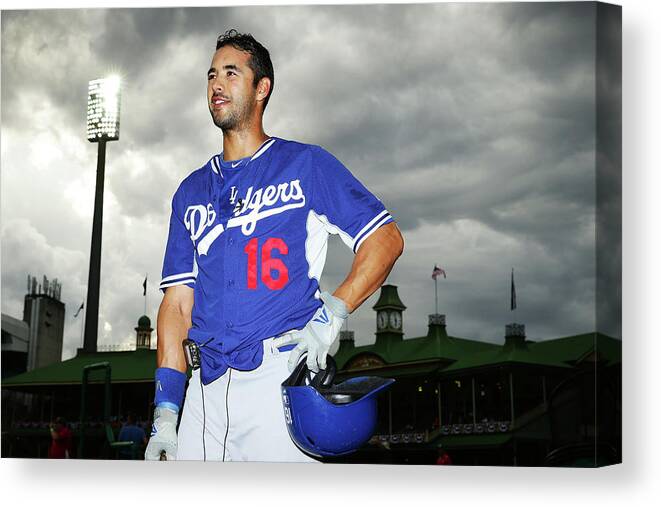 Season Canvas Print featuring the photograph Andre Ethier by Matt King