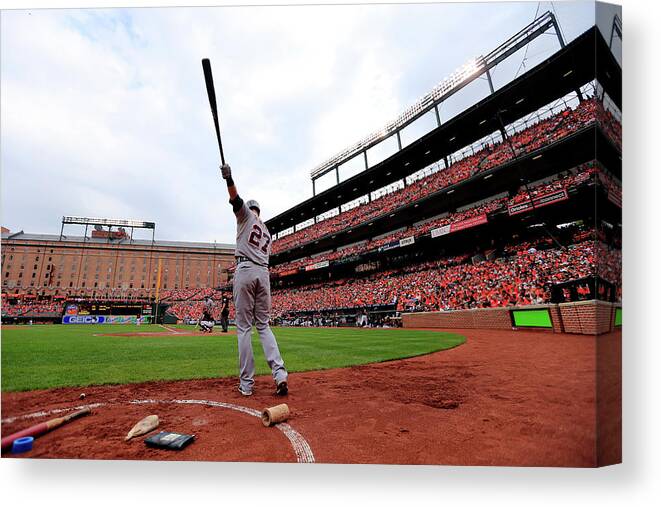 Andrew Romine Canvas Print featuring the photograph Andrew Romine by Rob Carr