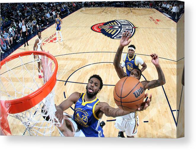 Smoothie King Center Canvas Print featuring the photograph Andrew Wiggins by Layne Murdoch Jr.