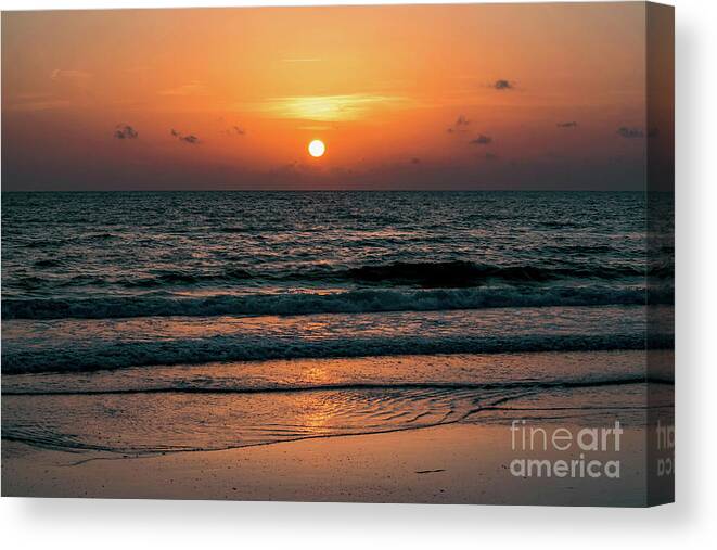 Anna Canvas Print featuring the photograph Anna Maria Island Florida Sunset by Beachtown Views