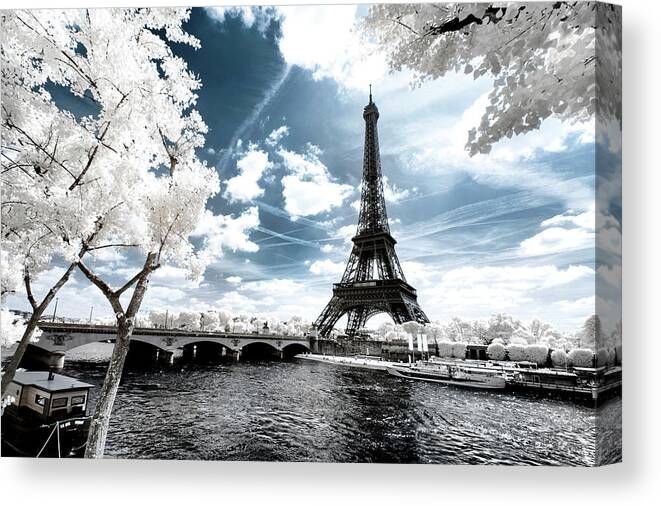 Paris Canvas Print featuring the photograph Another Look - Paris France by Philippe HUGONNARD