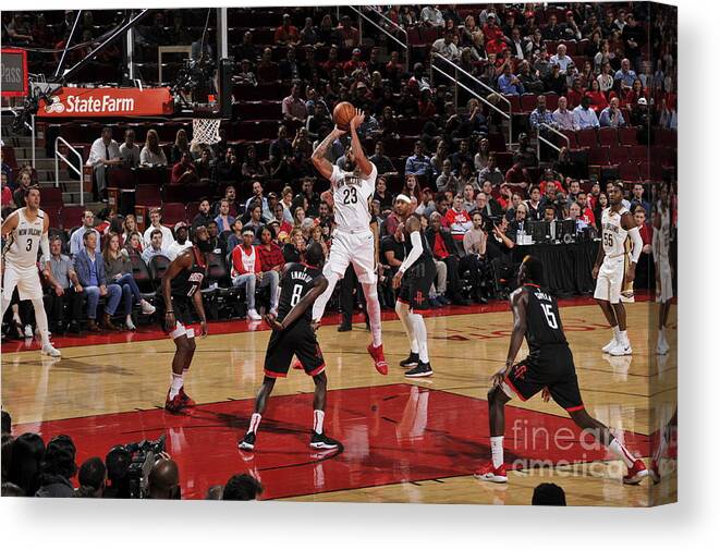 Nba Pro Basketball Canvas Print featuring the photograph Anthony Davis by Bill Baptist