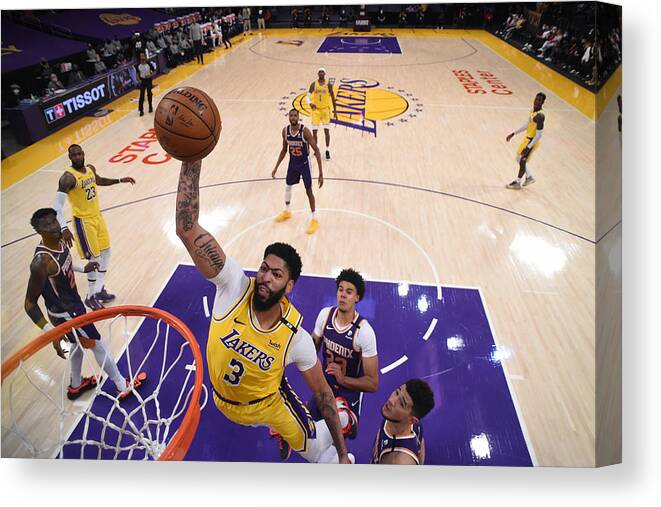 Playoffs Canvas Print featuring the photograph Anthony Davis by Juan Ocampo