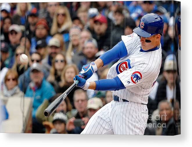 Three Quarter Length Canvas Print featuring the photograph Anthony Rizzo by Jon Durr
