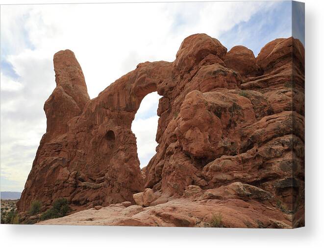 Arches Canvas Print featuring the photograph Arches National Park, Utah - Turret Arch by Richard Krebs