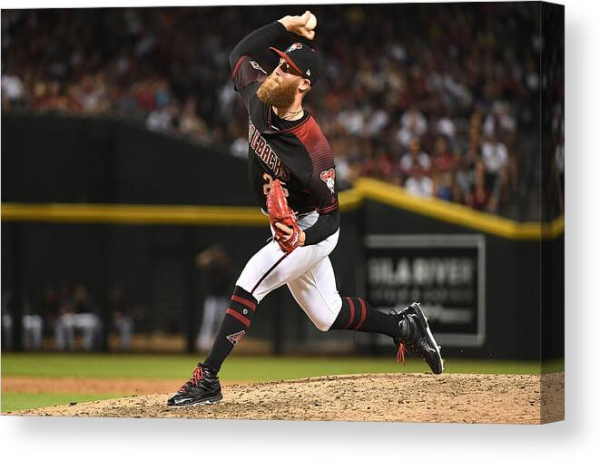 People Canvas Print featuring the photograph Archie Bradley by Jennifer Stewart