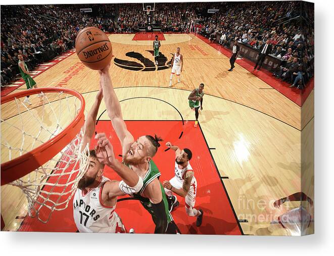 Aron Baynes Canvas Print featuring the photograph Aron Baynes by Ron Turenne