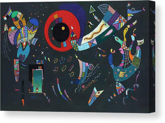 Around Canvas Print featuring the painting Around the circle by Wassily Kandinsky by Mango Art