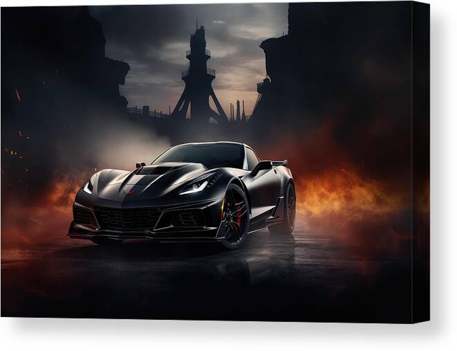 Zr1 Canvas Print featuring the painting Art of Adrenaline by Lourry Legarde