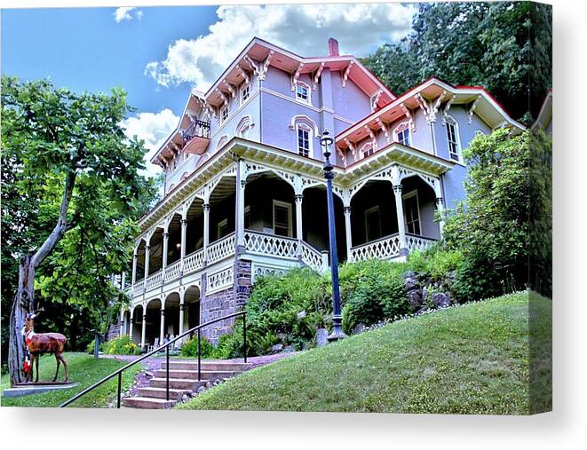 Mansion Canvas Print featuring the photograph Asa Packer Mansion by DJ Florek