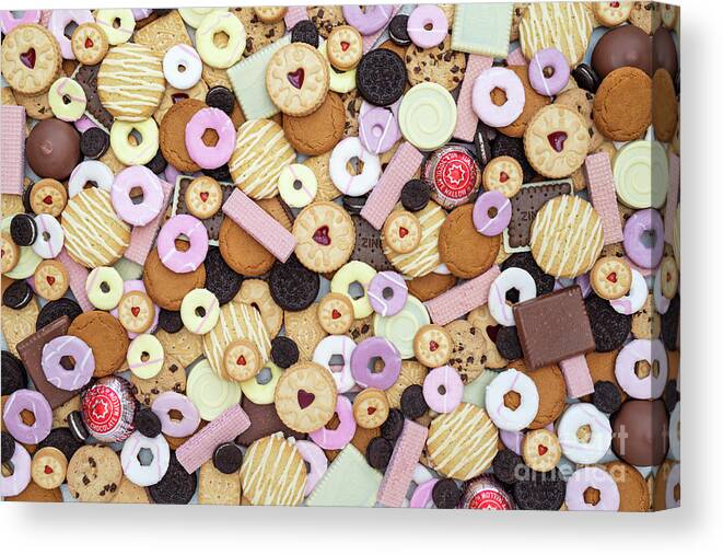Biscuits Canvas Print featuring the photograph Assorted Biscuits by Tim Gainey