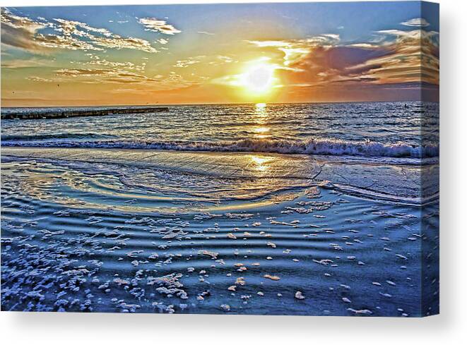 Gulf Of Mexico Canvas Print featuring the photograph At The Beach 1 by HH Photography of Florida