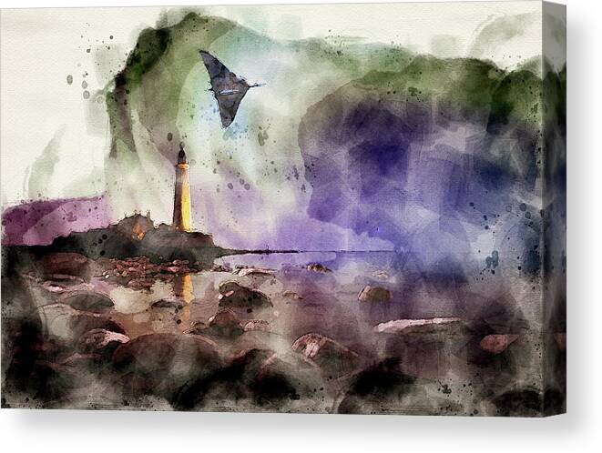 Vulcan Xh558 Canvas Print featuring the mixed media Auroral Splendour for the Vulcan by Smart Aviation
