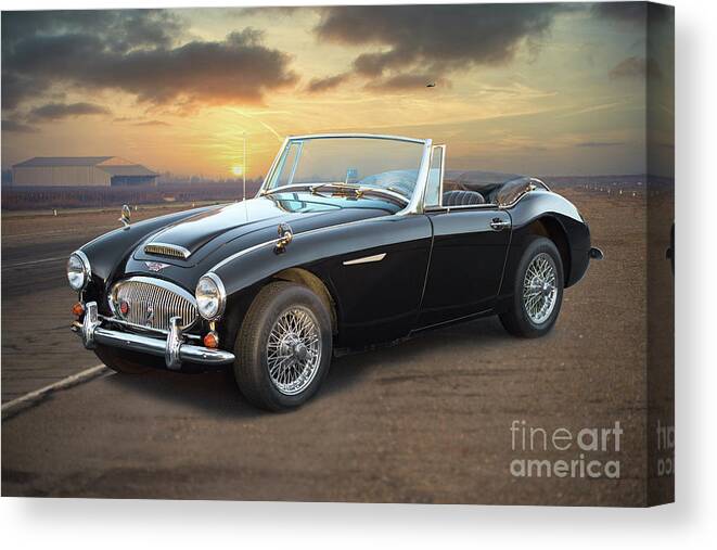 Austin_healey 3000 Roadster Canvas Print featuring the photograph Austin-Healey 3000 Roadster by Dave Koontz