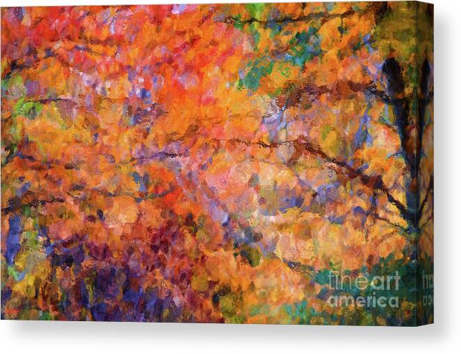 Foliage Canvas Print featuring the photograph Autumn Foliage Abstract by Anita Pollak