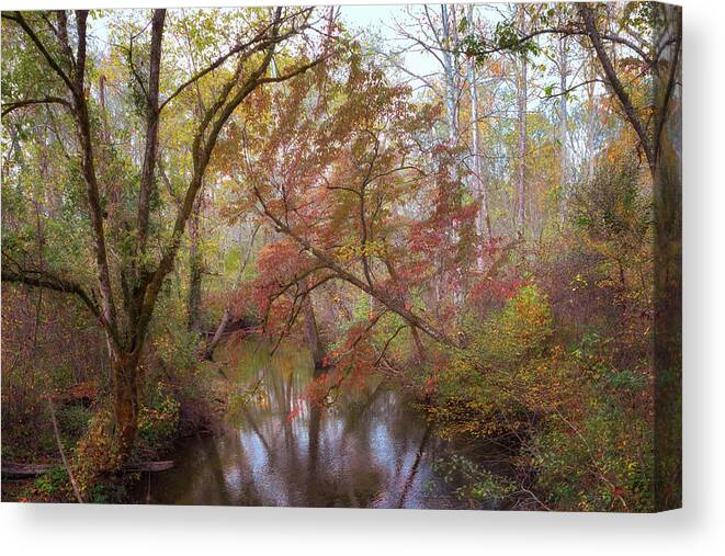 Smoky Mountains Canvas Print featuring the photograph Autumn on Abrams Creek - Cades Cove by Susan Rissi Tregoning