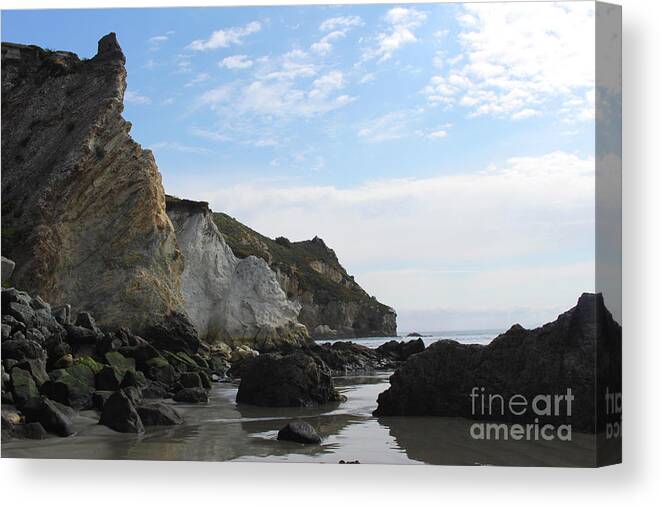 Beach Canvas Print featuring the photograph Avila Beach Cliffs by Katherine Erickson