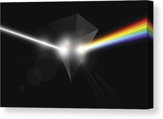 Prism Canvas Print featuring the drawing Background with dispersive prism by Nataniil