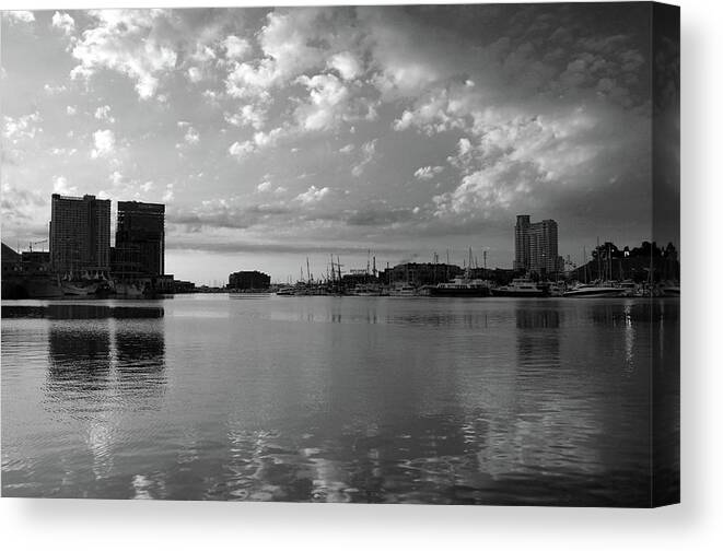 Baltimore Canvas Print featuring the photograph Baltimore Harbor by Carolyn Stagger Cokley