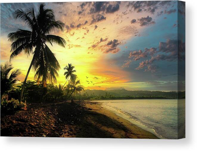 Cuba Canvas Print featuring the photograph Baracoa Beach by Micah Offman