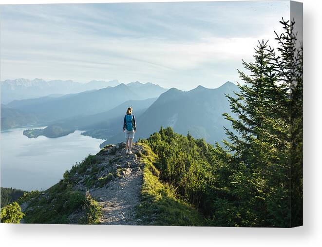 Tranquility Canvas Print featuring the photograph Bayerische Alpen - Herzogstand by Christoph Wagner