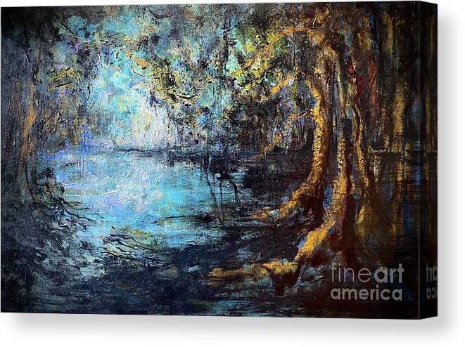 Landscape Painting Canvas Print featuring the painting Bayou Voodoo by Francelle Theriot
