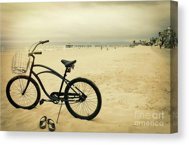 Bicycle Canvas Print featuring the photograph Beach Bike by Stella Levi