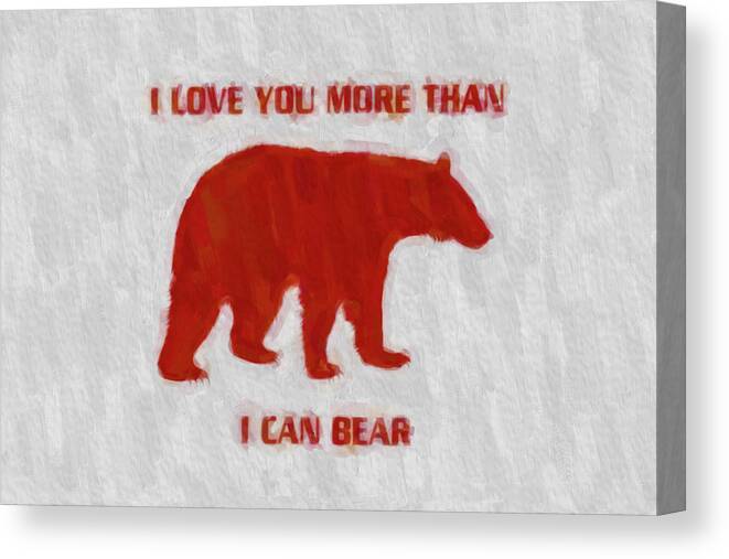 Love Canvas Print featuring the painting Bear art by Darrell Foster