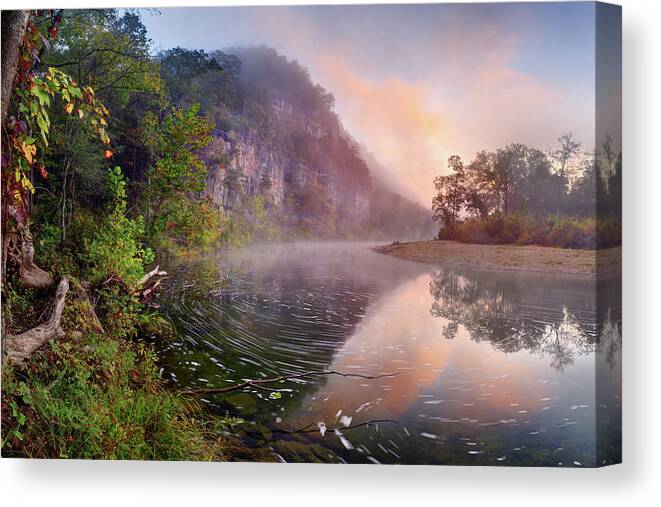 Dawn Canvas Print featuring the photograph Bee Bluff by Robert Charity