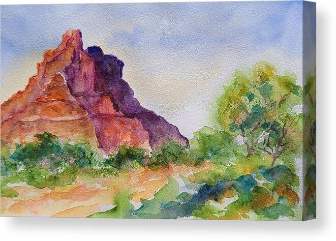 Sedona Canvas Print featuring the painting Bell Rock by Terry Ann Morris