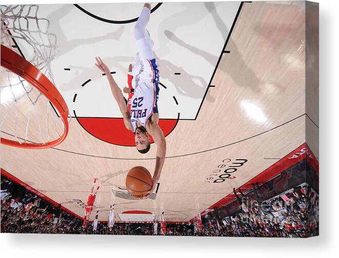 Nba Pro Basketball Canvas Print featuring the photograph Ben Simmons by Sam Forencich