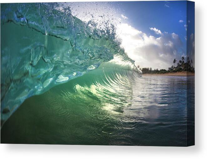 Wave Canvas Print featuring the photograph Beneath The Curl by Sean Davey