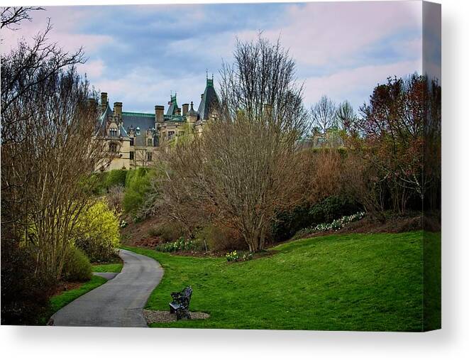 Path Canvas Print featuring the photograph Biltmore House Garden Path by Allen Nice-Webb