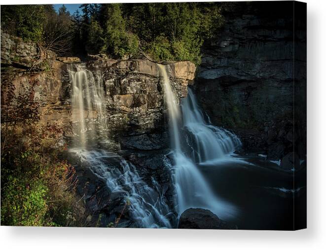 Waterfall Canvas Print featuring the photograph Blackwater Falls Waterfall by Carolyn Hutchins