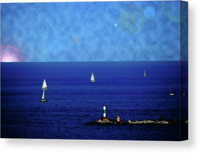 Lake Michigan Canvas Print featuring the photograph Blue Bliss by Simone Hester