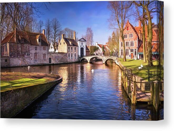 Bruges Canvas Print featuring the photograph Blue Bruges by Carol Japp