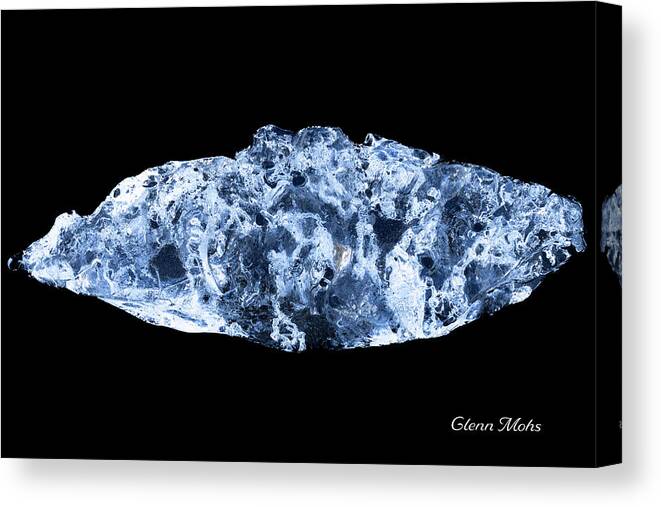 Glacial Artifact Canvas Print featuring the photograph Blue Ice Sculpture 8 by GLENN Mohs